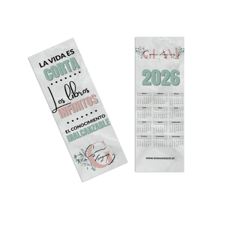 EcoNature Glam Bookmark Calendar 2026