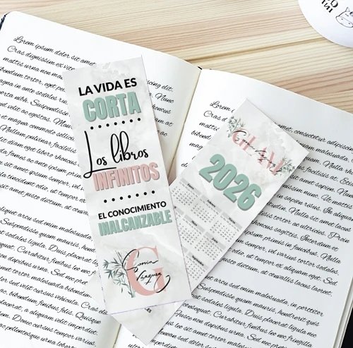 EcoNature Glam Bookmark Calendar 2026