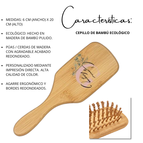 EcoNature Glam Bamboo Hair Brush 2026