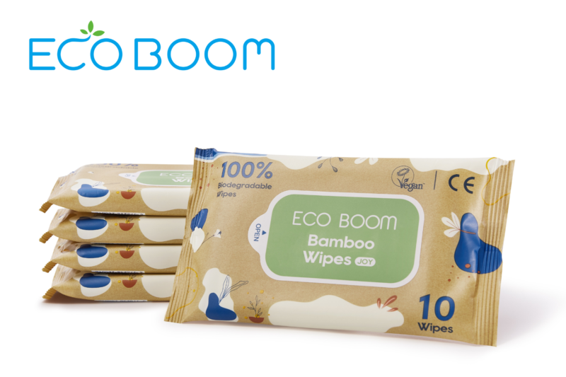Toallitas ecológicas biodegradables de fibra de bambú