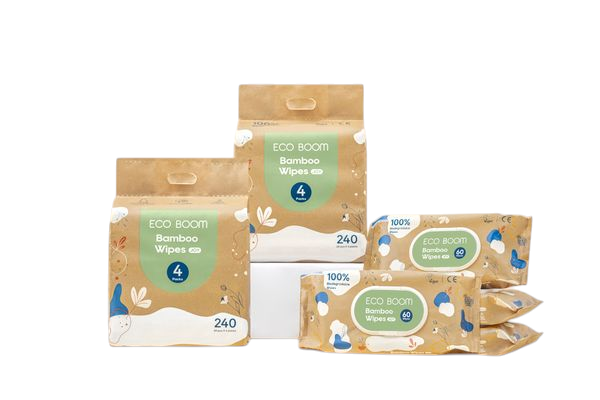 Toallitas ecológicas biodegradables de fibra de bambú